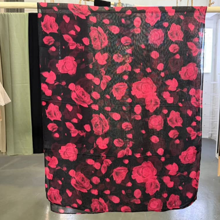Crimson Bloom Modal Hijab, view 2