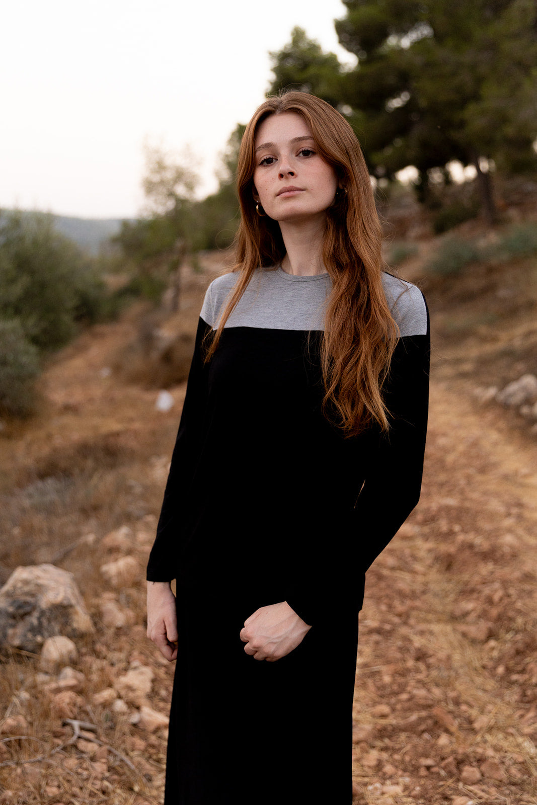 Black/Heather Grey Colorblock Top by Rose and Harry's