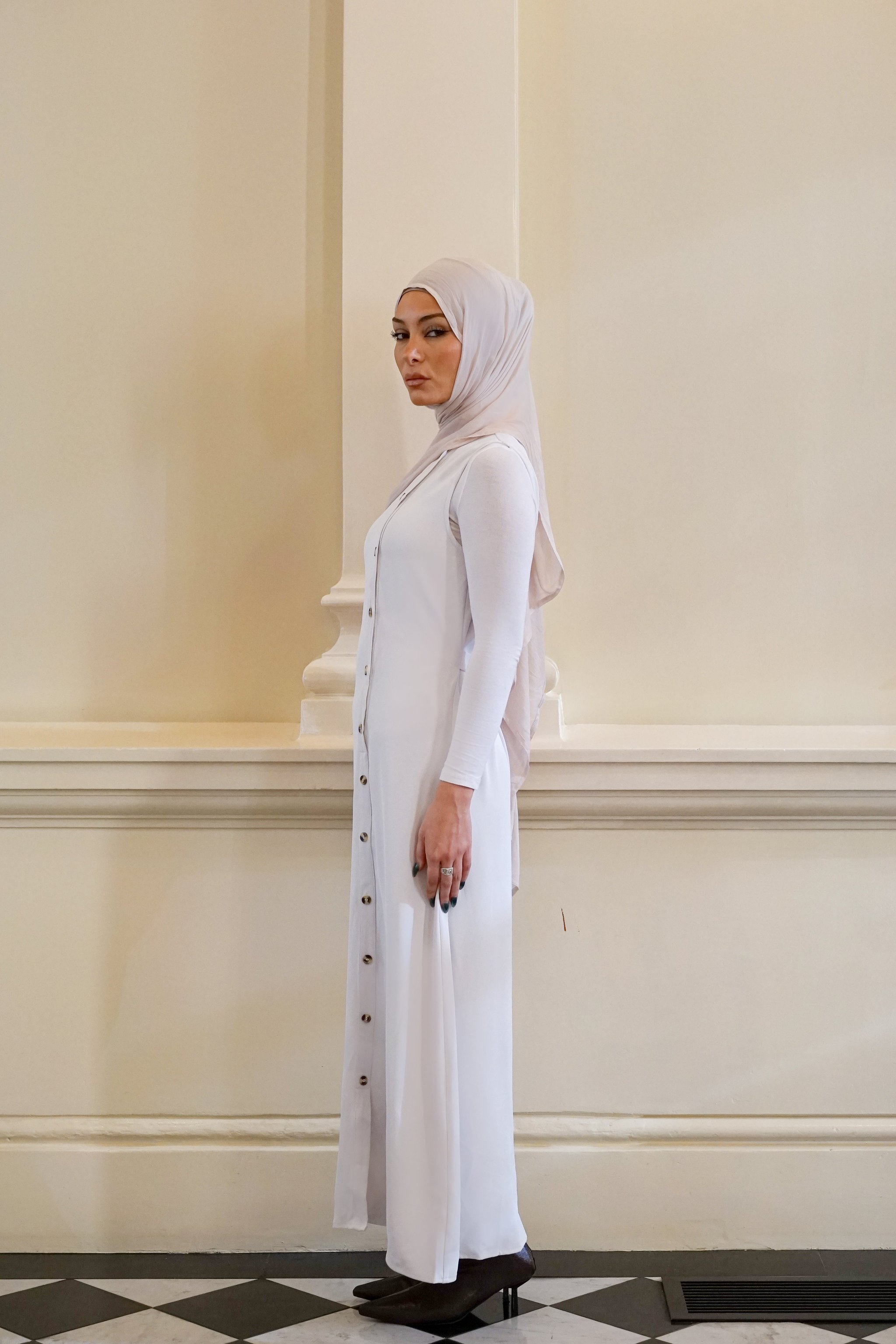 Elara Side Button Dress, view 4