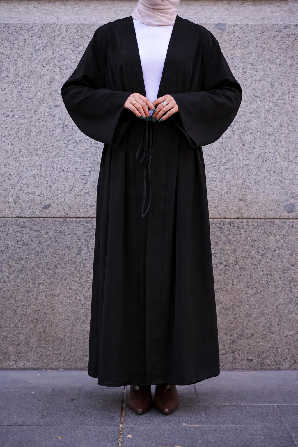 Rowan Belted Abaya Black, view 3