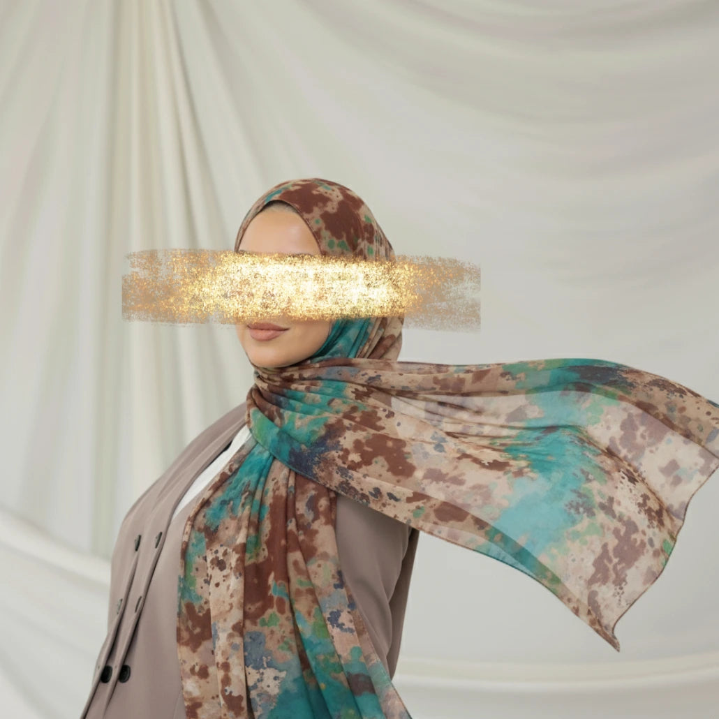 Vibrant Print Hijab Range-42 Prints, view 4