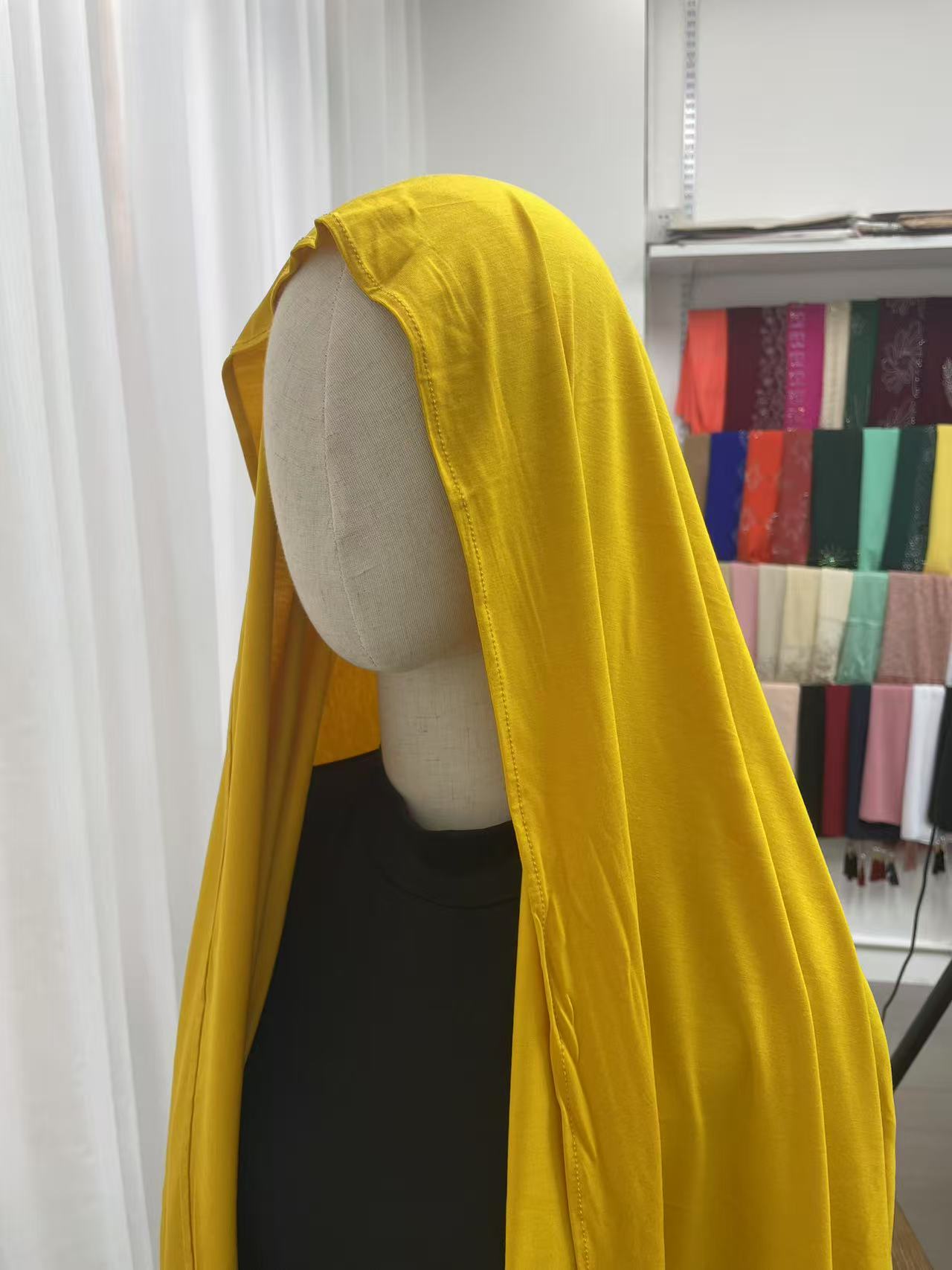 Honeycomb OEKO-TEX® Bamboo Jersey Hijab, view 4