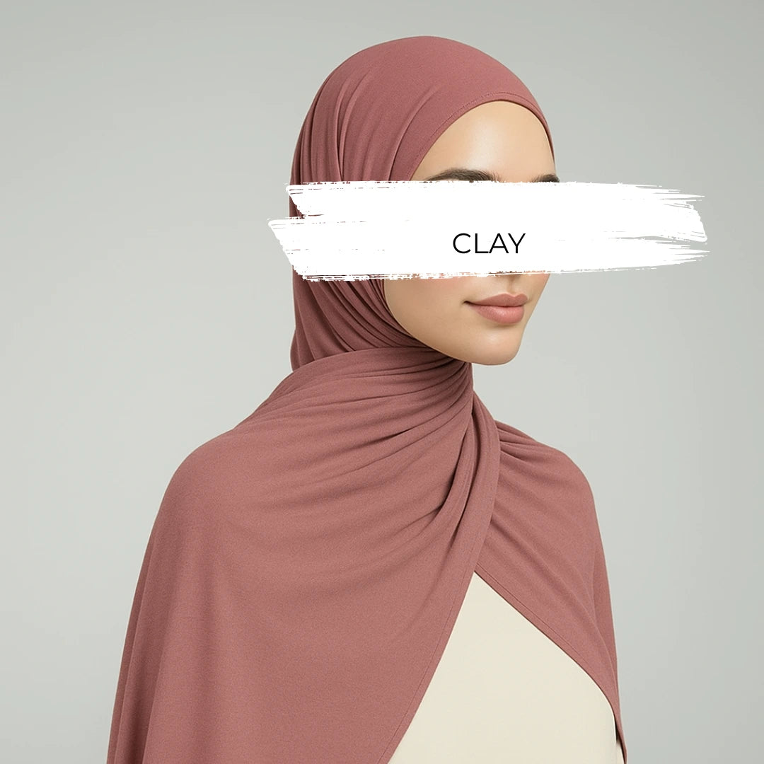 Clay OEKO-TEX® Bamboo Jersey Hijab by Try Modest