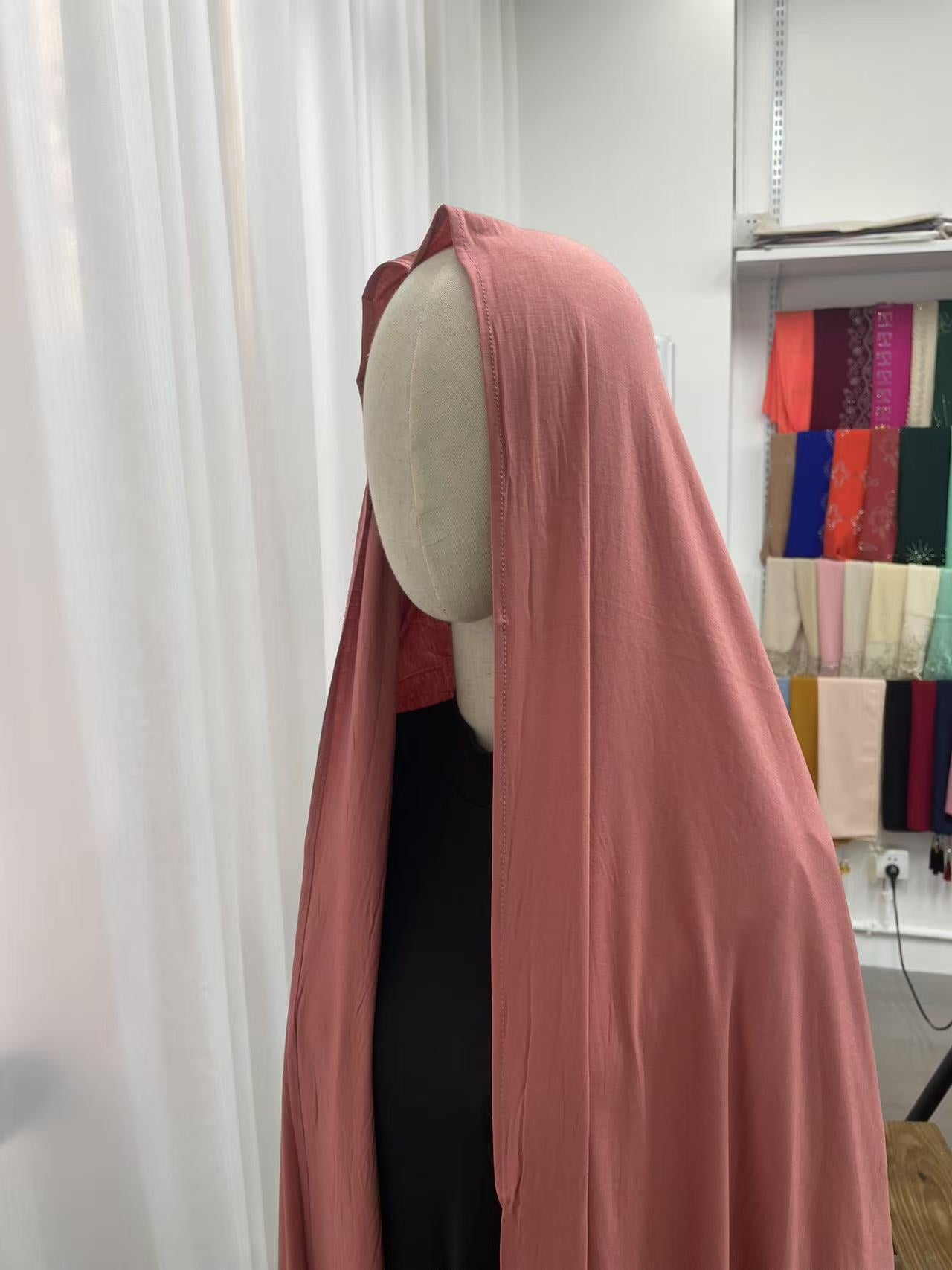 Clay OEKO-TEX® Bamboo Jersey Hijab, view 3