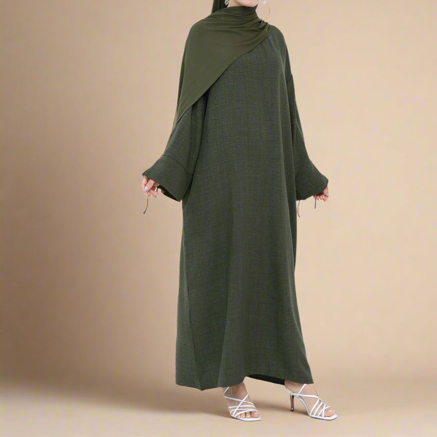 The Everyday Tie-Sleeve Abaya, view 4