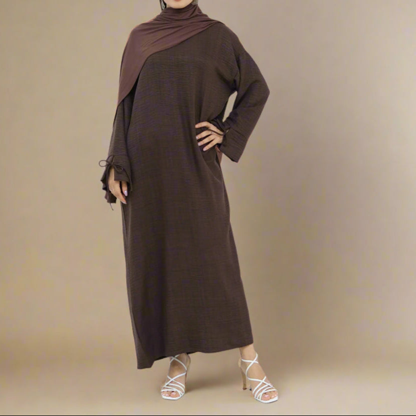 The Everyday Tie-Sleeve Abaya, view 8