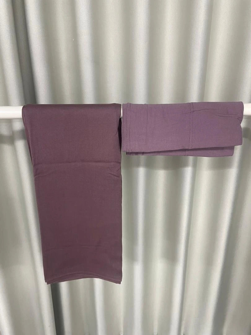 Mauve Taupe Modal Matching Hijab Set, view 2