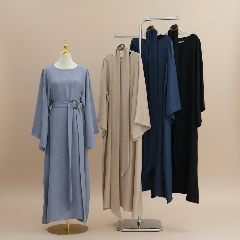 Isadora Modest Maxi Dress with Belt, view 2