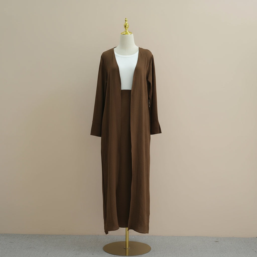 2-Piece Modest Skirt and Open Abaya Set, view 7