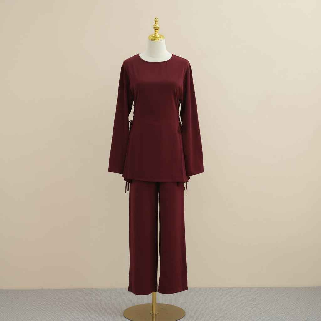 Raya Modest Tie-Waist Tunic & Trouser Co-ord Set, view 6