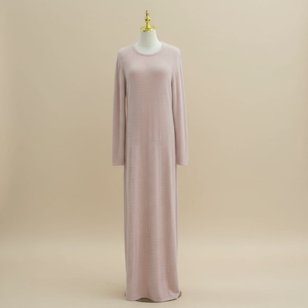 2PC Fuzzy Knit Maxi Dress Set, view 6