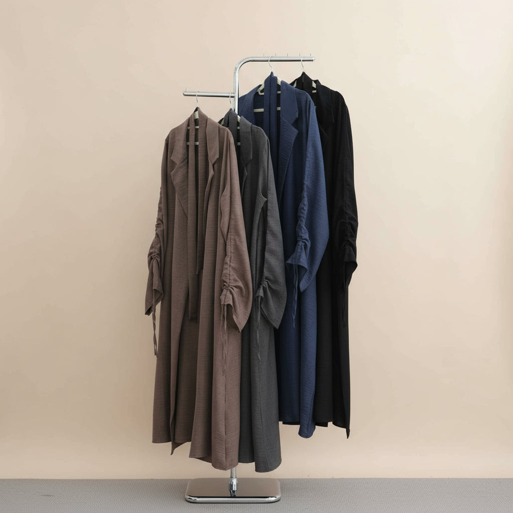Grace Ruched Abaya Coat, view 8