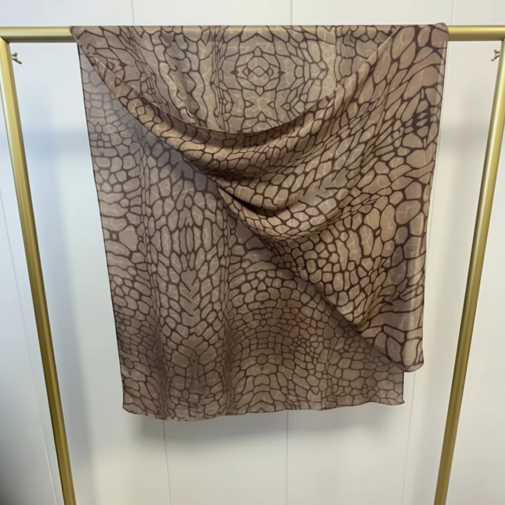 Luxe Crocodile Scale Bamboo Modal Hijab, view 2