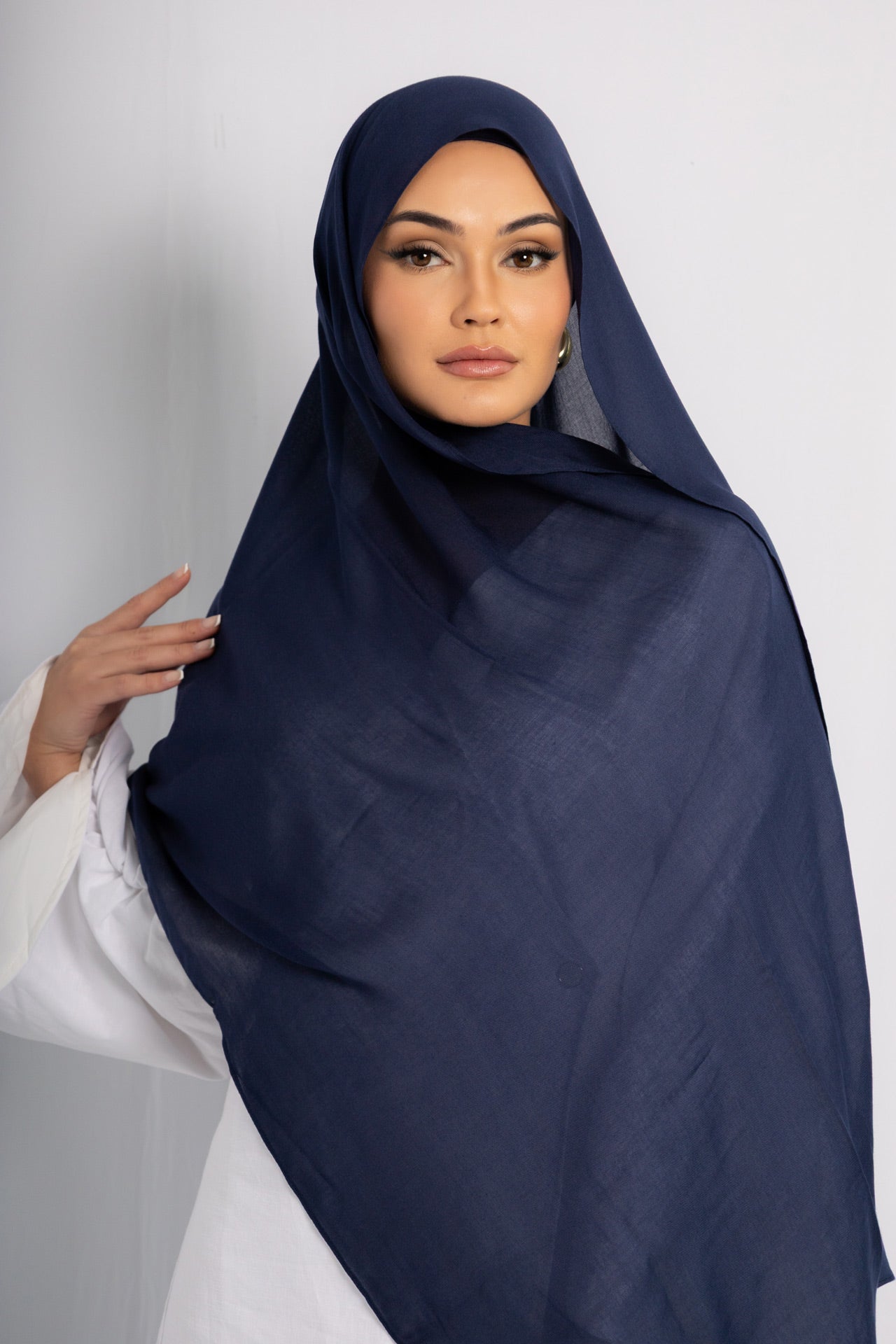 Royal Navy Blue Modal Hijab, view 3