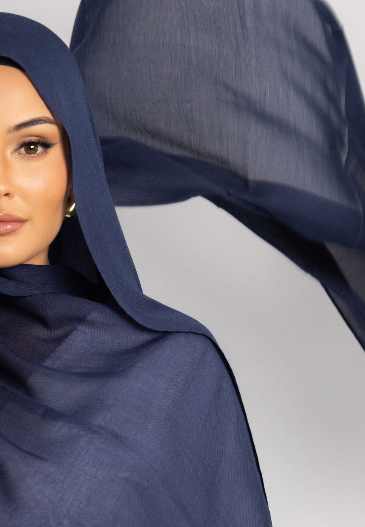 Royal Navy Blue Modal Hijab, view 4