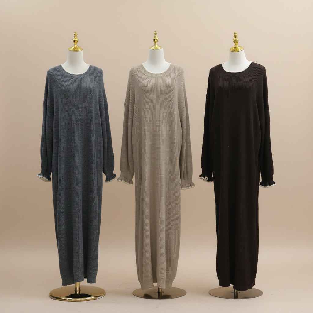 The Ultimate Soft Ribbed Knit Maxi Sweater Dress for Women, view 6