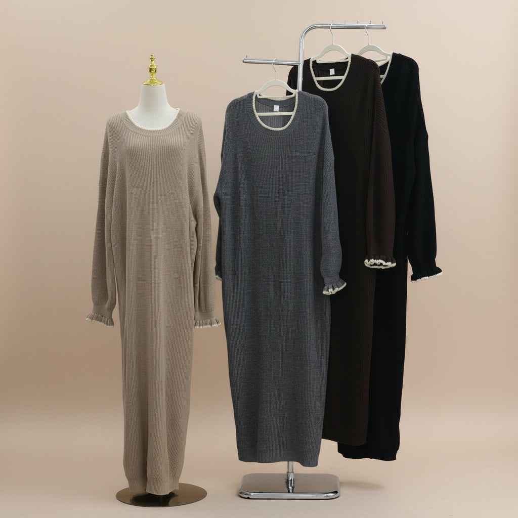 The Ultimate Soft Ribbed Knit Maxi Sweater Dress for Women, view 7
