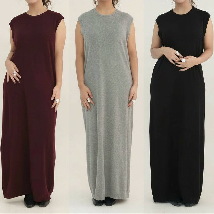 Arwa Knit Maxi Cardigan Abaya, view 3