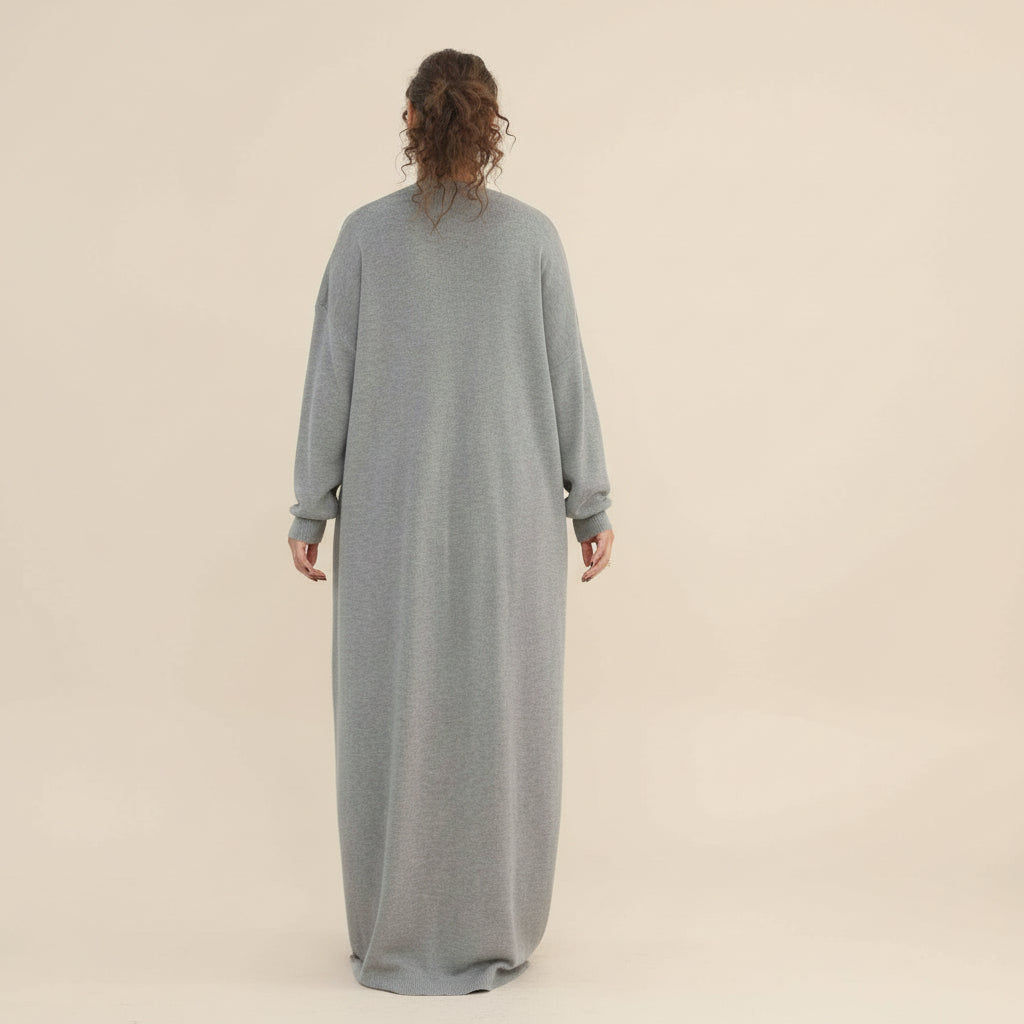 Arwa Knit Maxi Cardigan Abaya, view 7