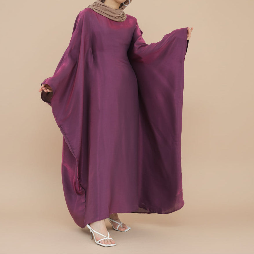 Dariya Liquid Metallic Evening Gown – Luxe Shimmer Modest Formal Dress, view 8