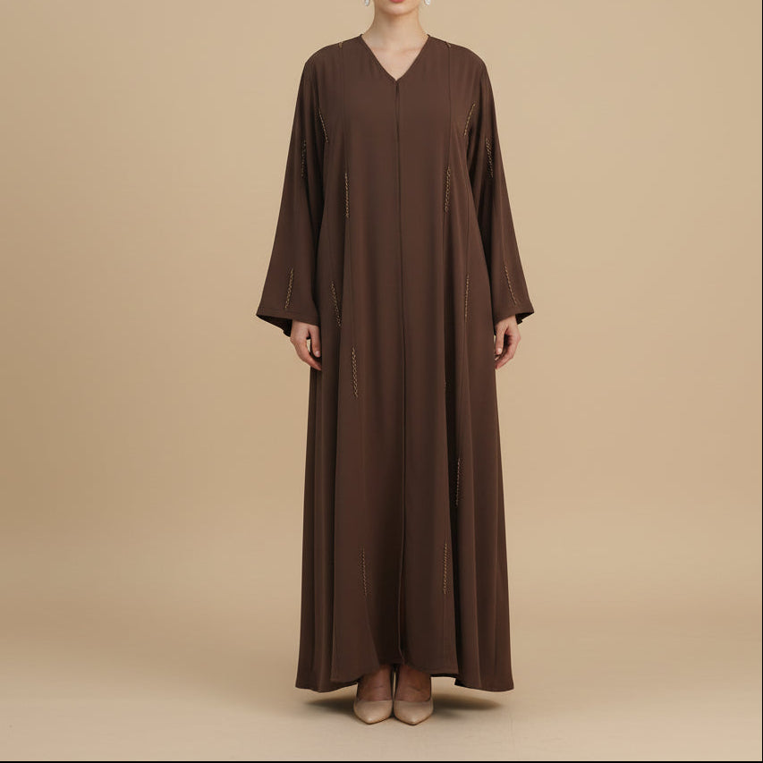 Elif Nida Linear Beaded Abaya by Try Modest