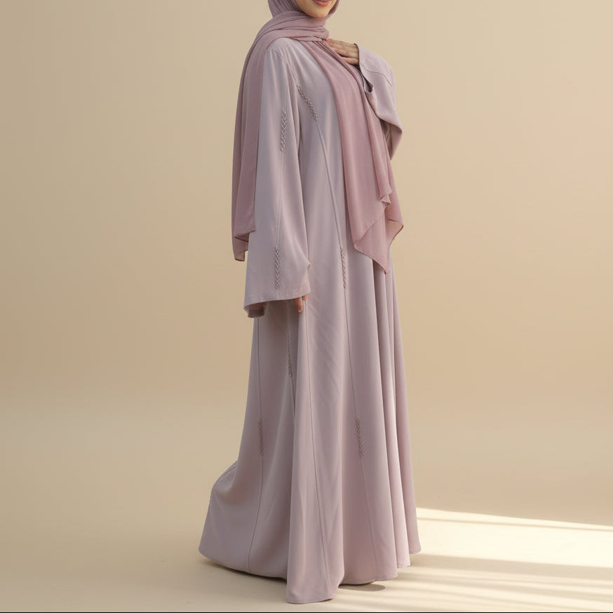 Elif Nida Linear Beaded Abaya, view 6