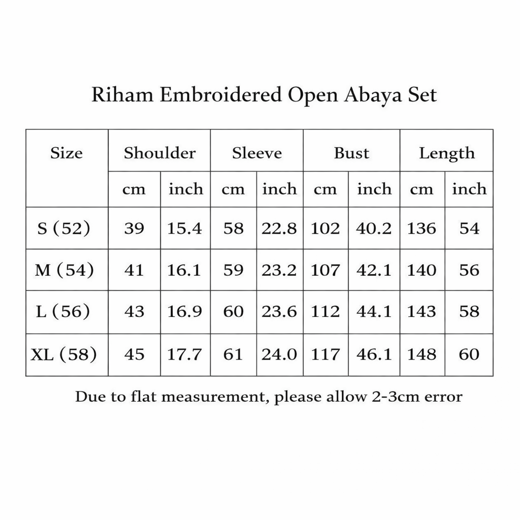 Riham Embroidered Open Abaya Set, view 3