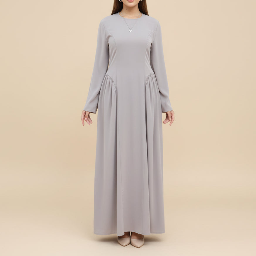 Soraya Corset Back Abaya Dress, view 3