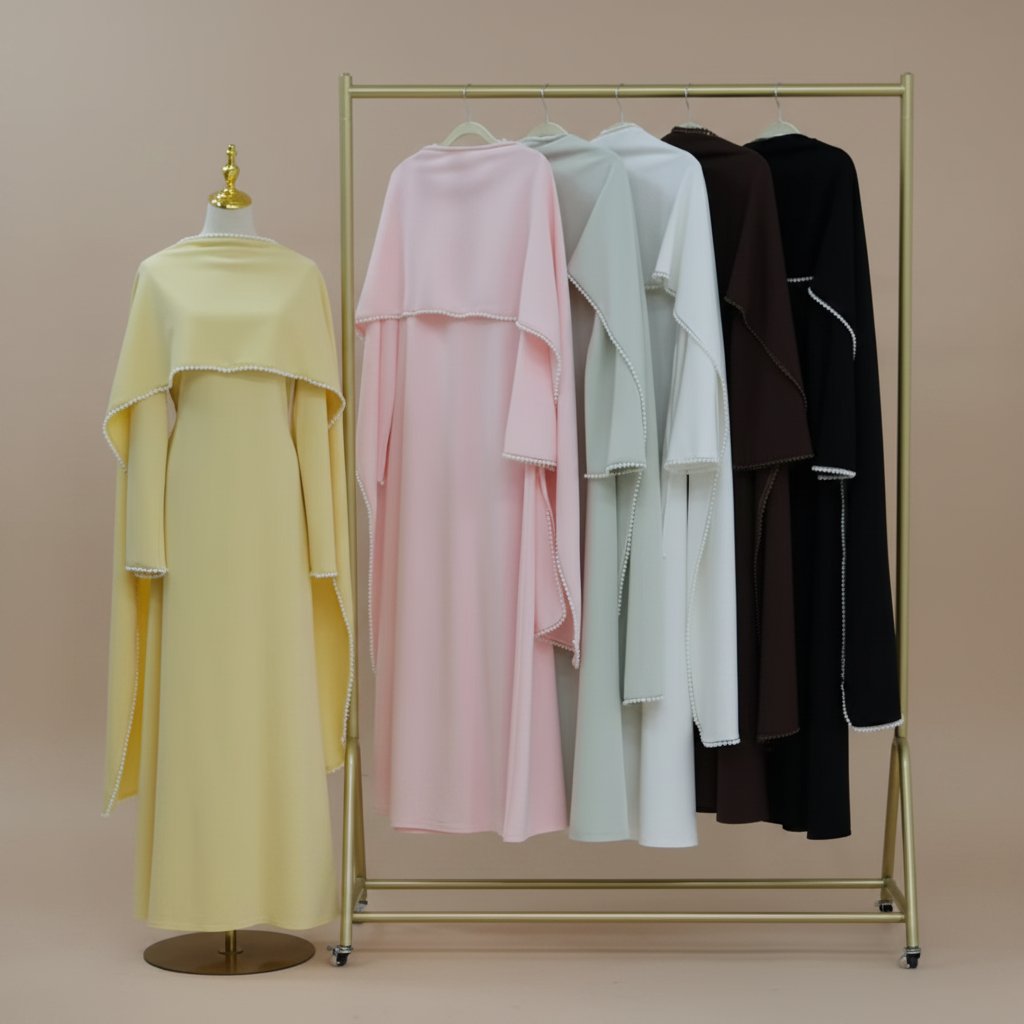 Lavin Pearl Cape Abaya Dress, view 2