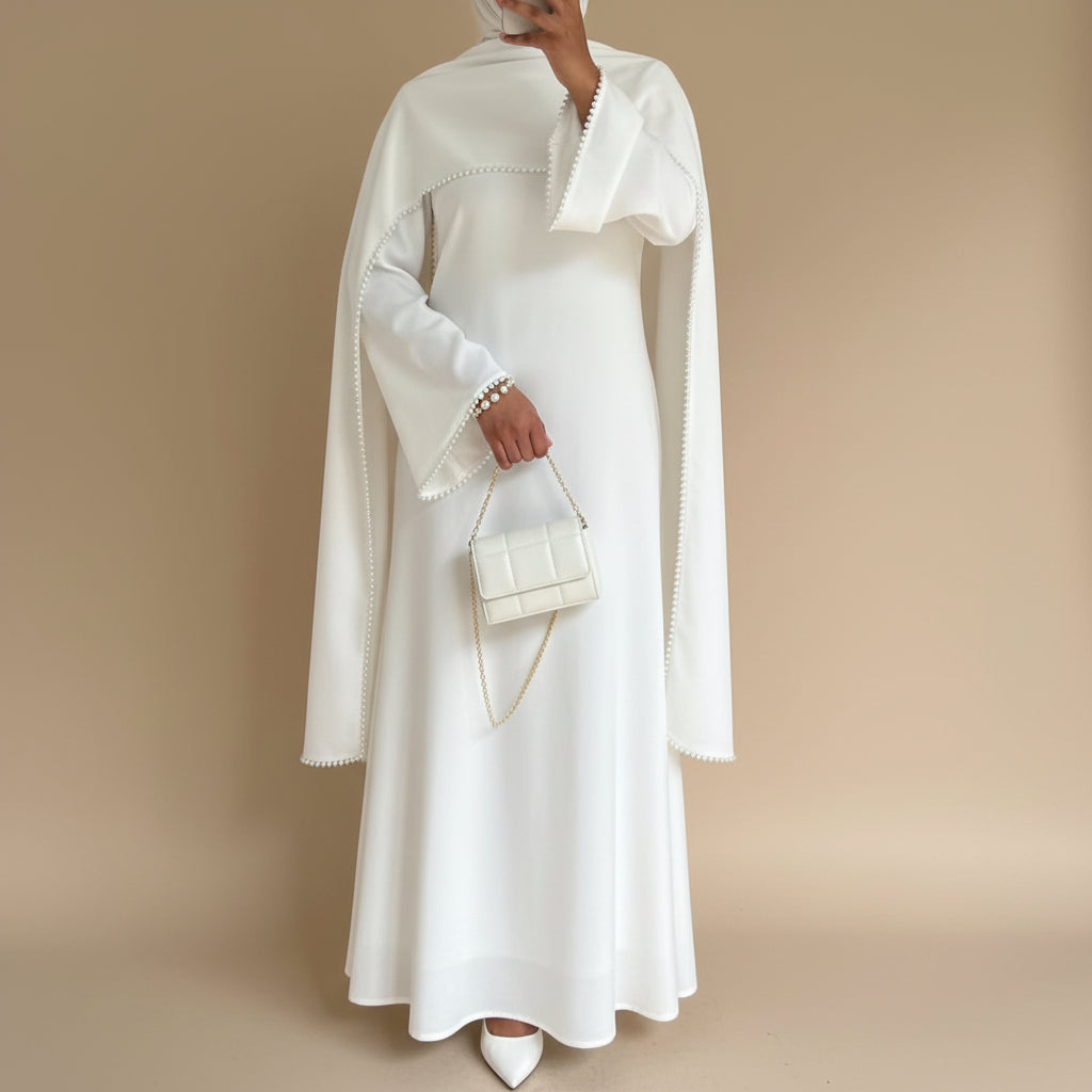 Lavin Pearl Cape Abaya Dress, view 5