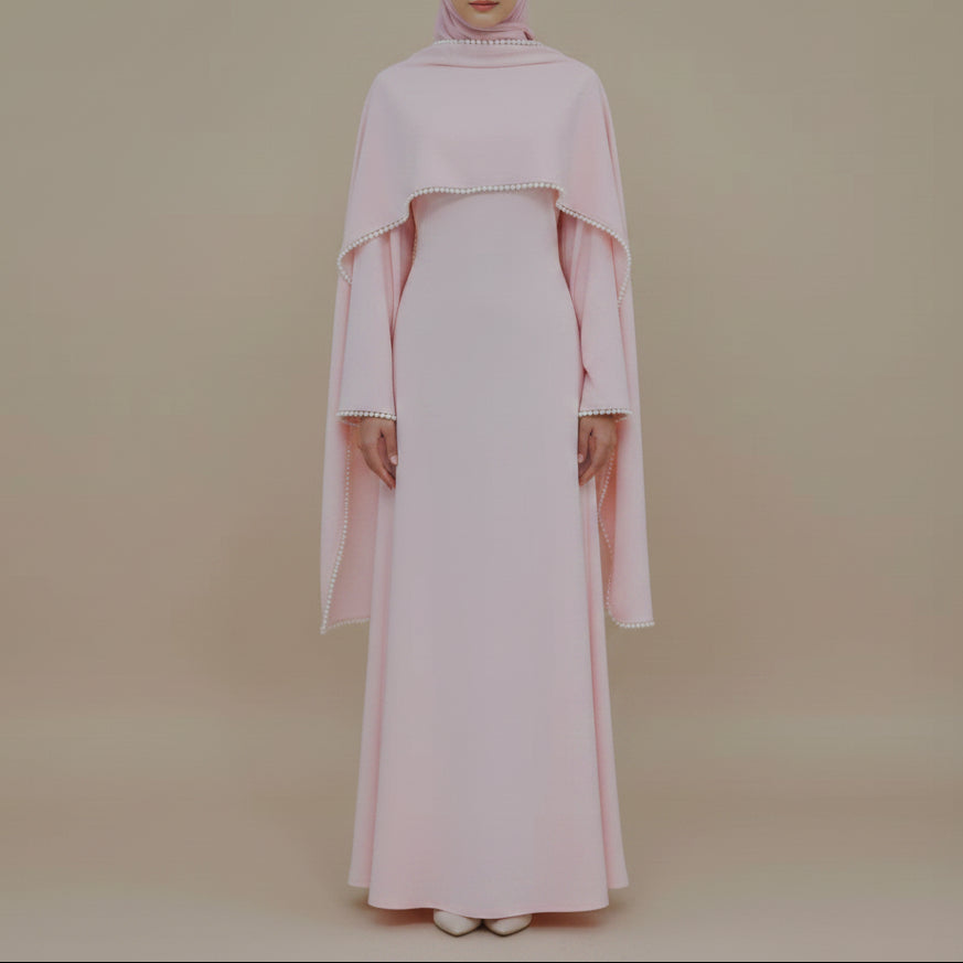 Lavin Pearl Cape Abaya Dress, view 6