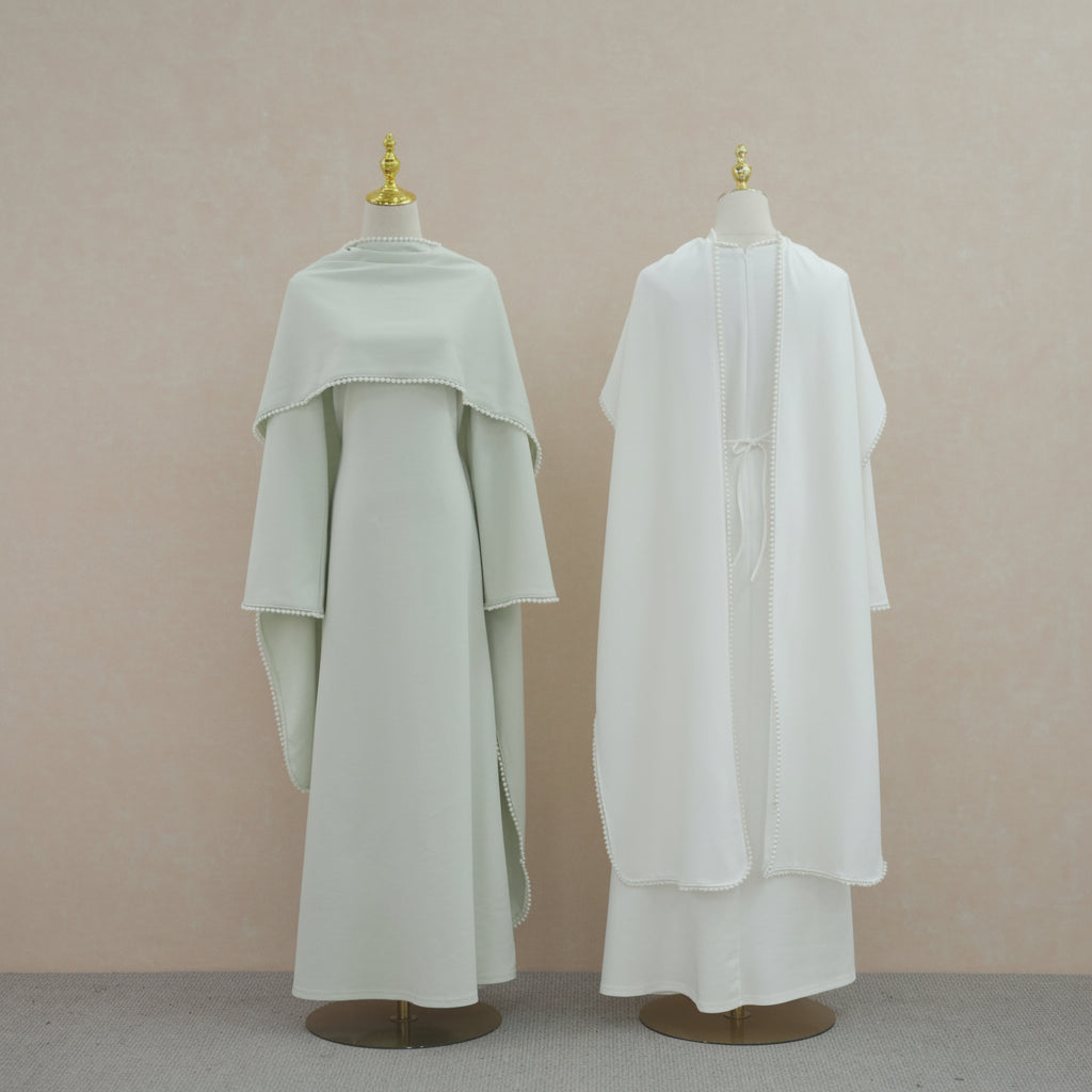 Lavin Pearl Cape Abaya Dress, view 8