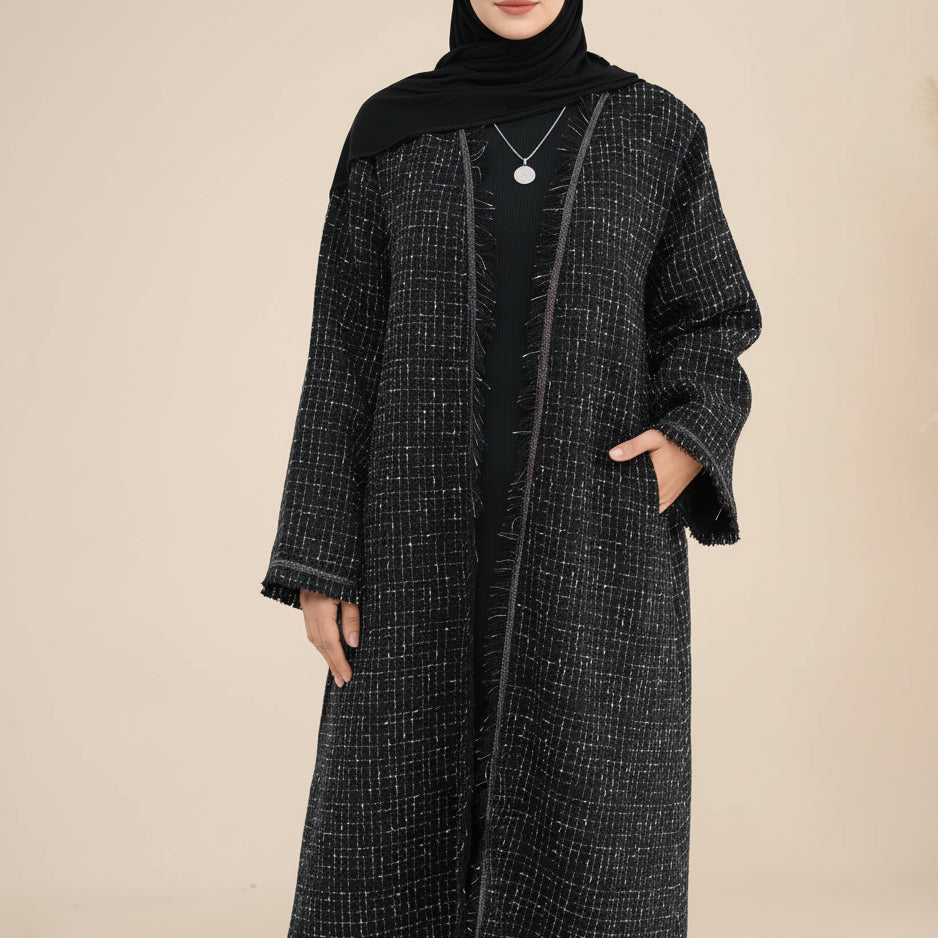 Sloane Tweed Blazer Abaya Coat, view 2