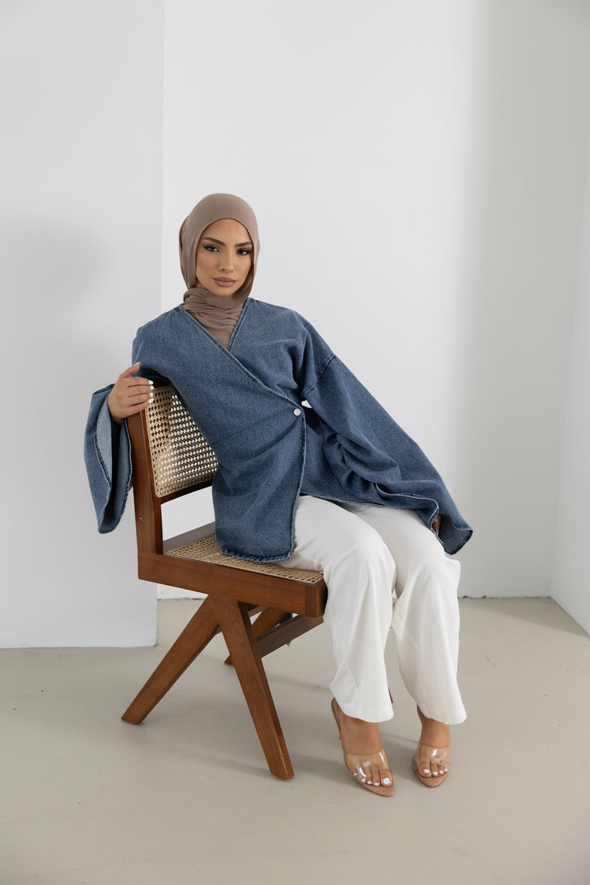 Orlena Signature Mini Denim Jacket, view 2
