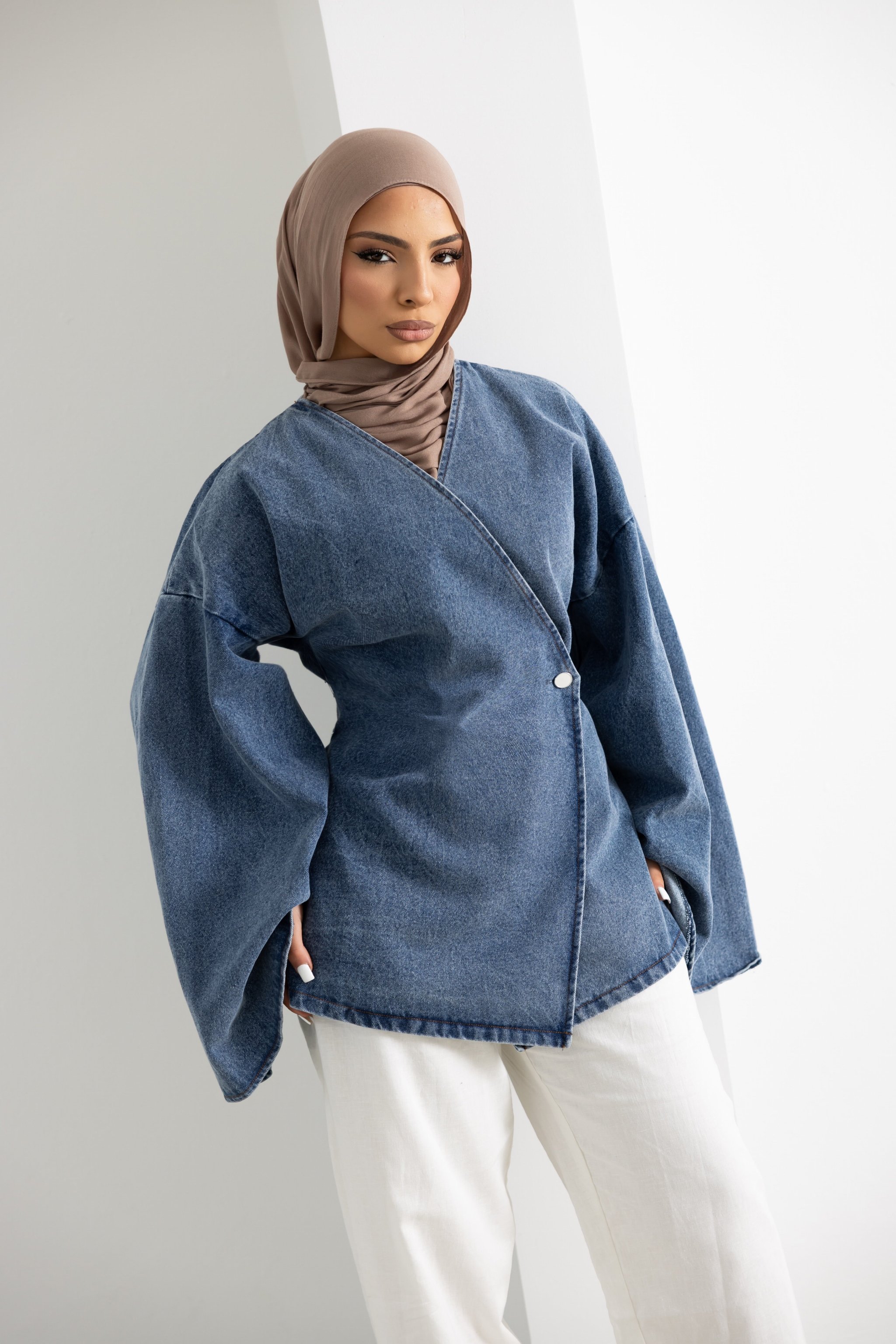 Orlena Signature Mini Denim Jacket, view 4