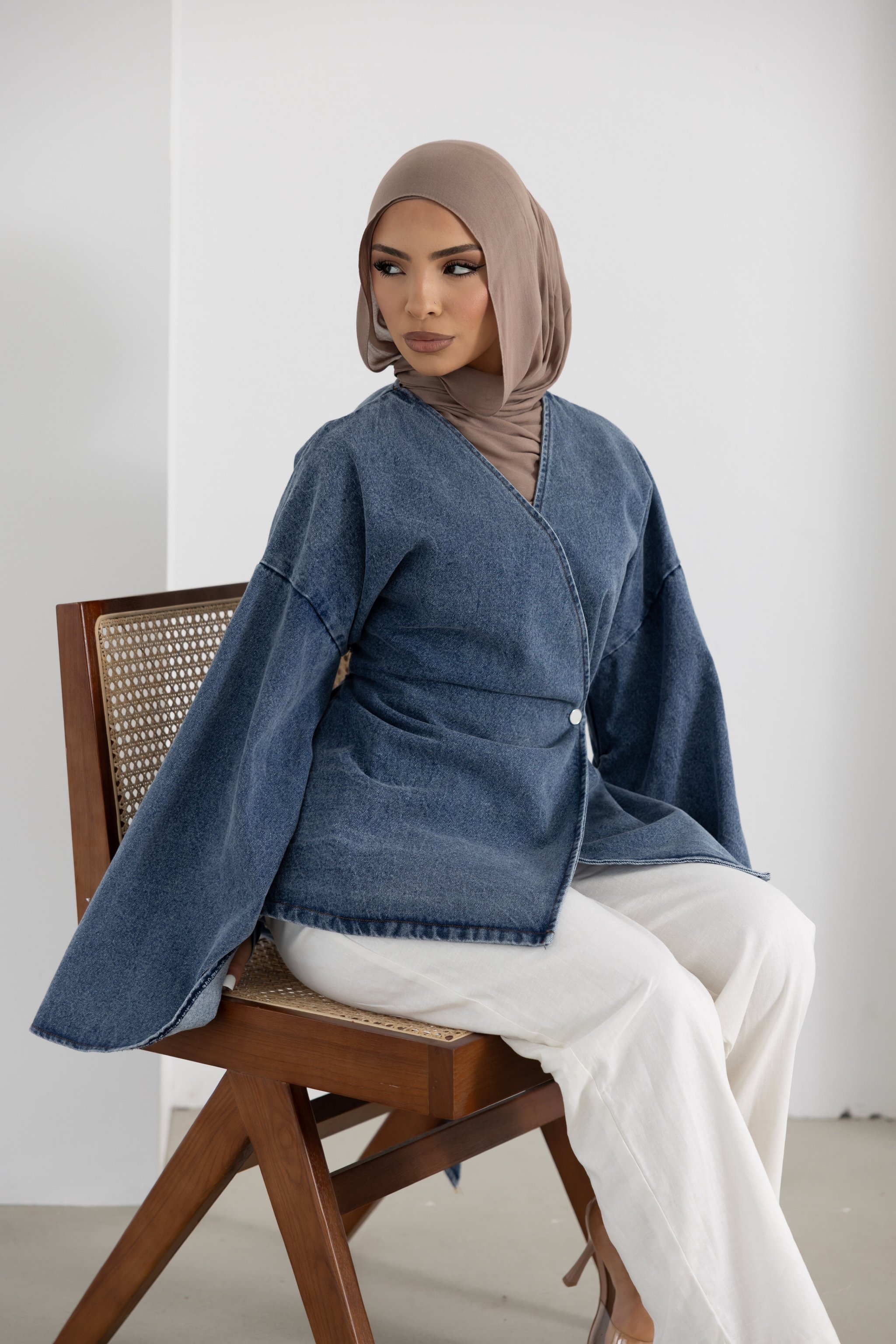 Orlena Signature Mini Denim Jacket, view 5