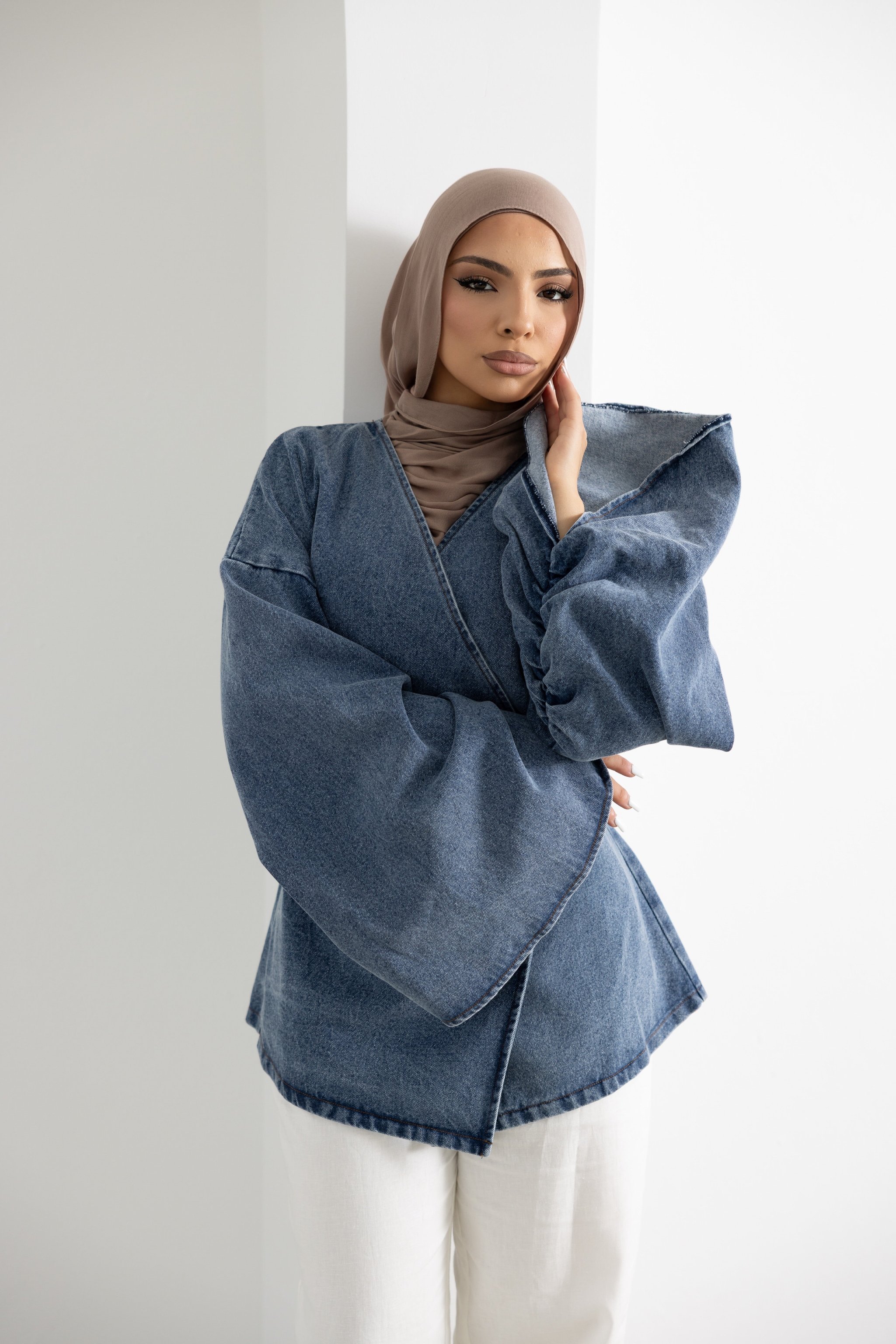 Orlena Signature Mini Denim Jacket, view 6