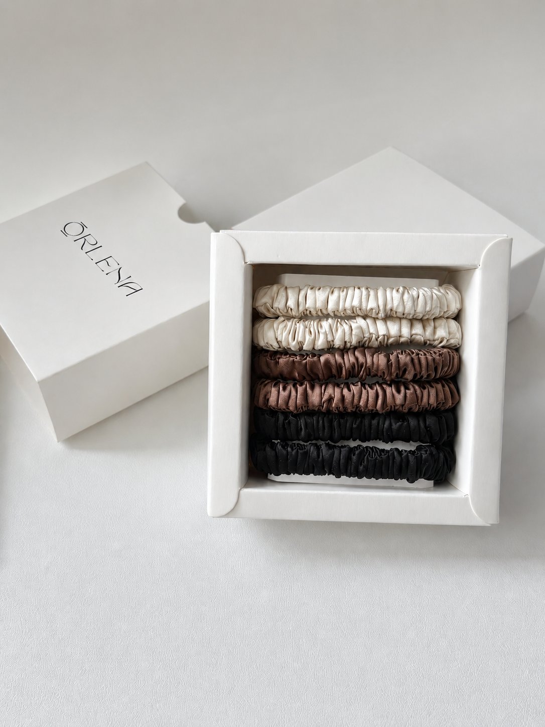 Orlena Silk Scrunchies Pack of 6 by Orlena Official
