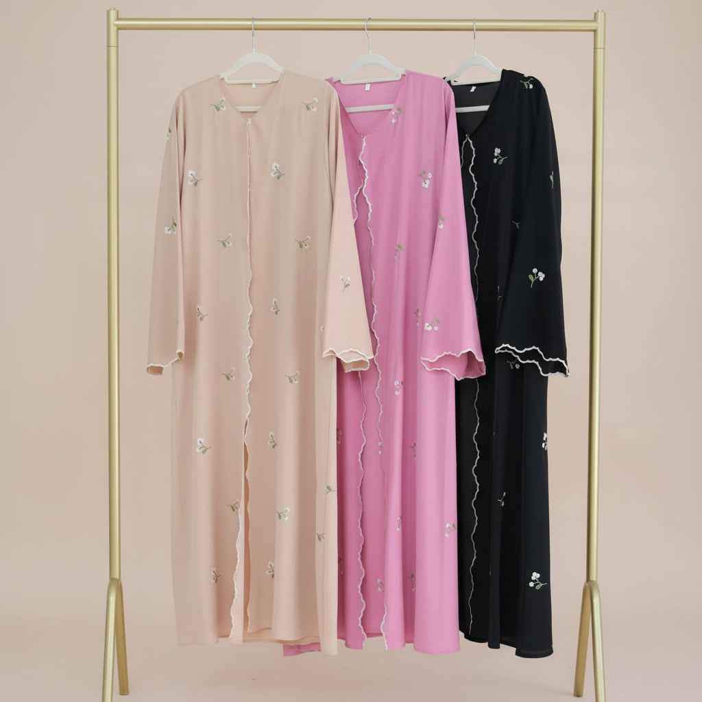 Seraya Floral Abaya & Hijab Set, view 2