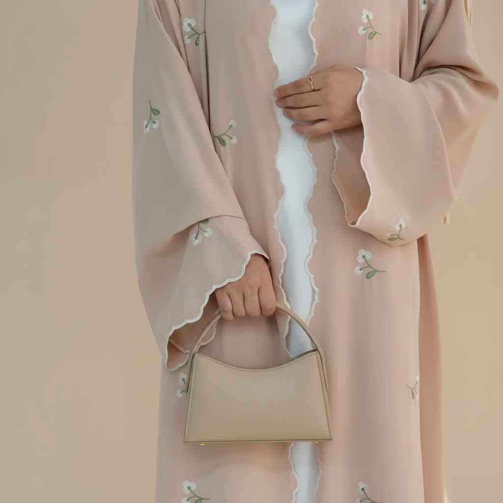 Seraya Floral Abaya & Hijab Set, view 8