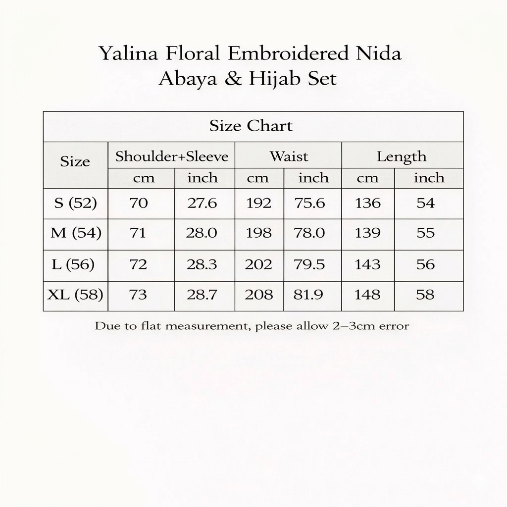 Yalina Floral Embroidered Nida Abaya & Hijab Set, view 4