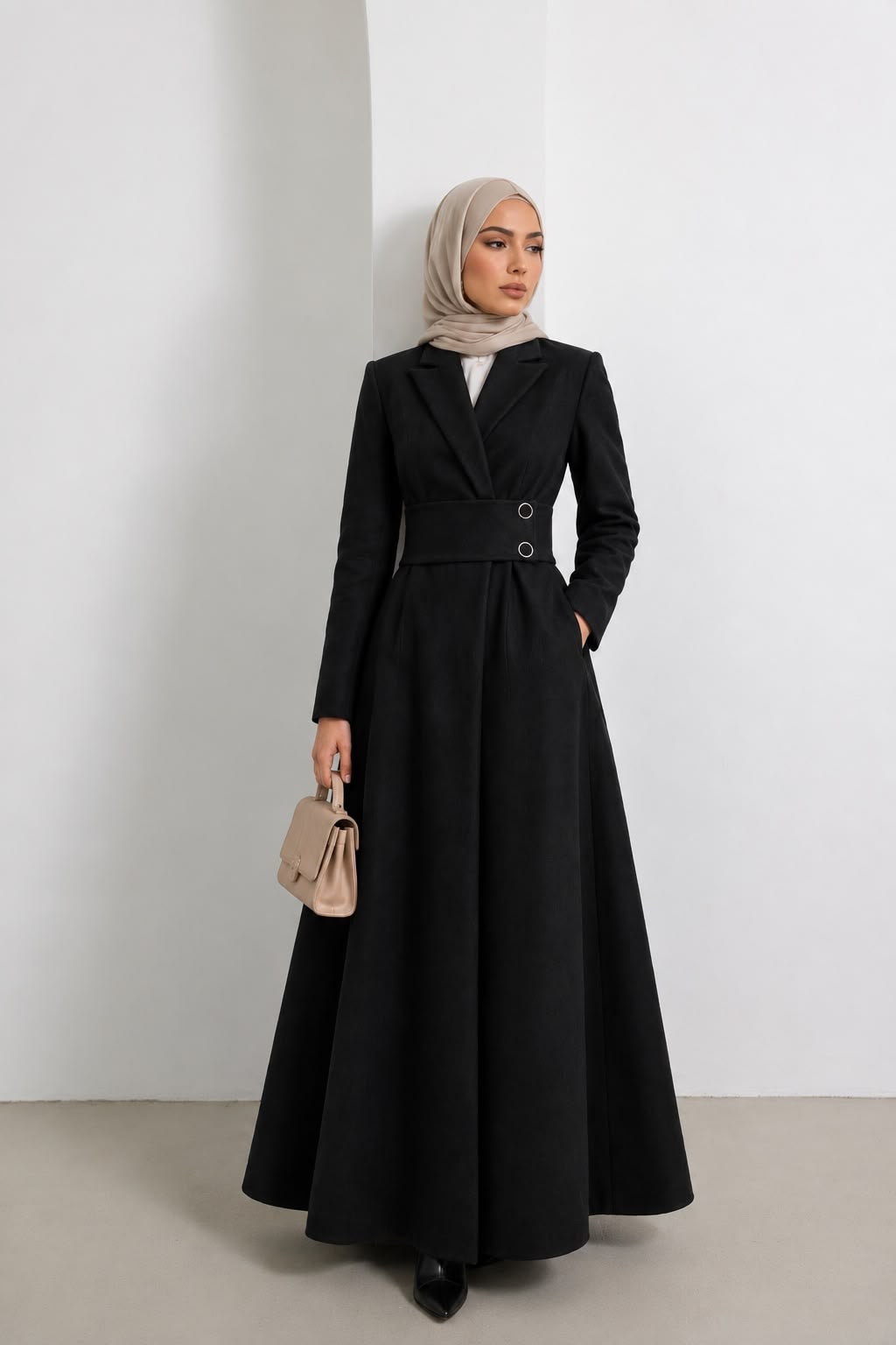 Juliette Long Belted Coat by Orlena Official