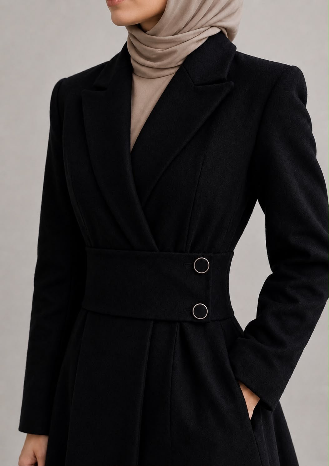 Juliette Long Belted Coat, view 4