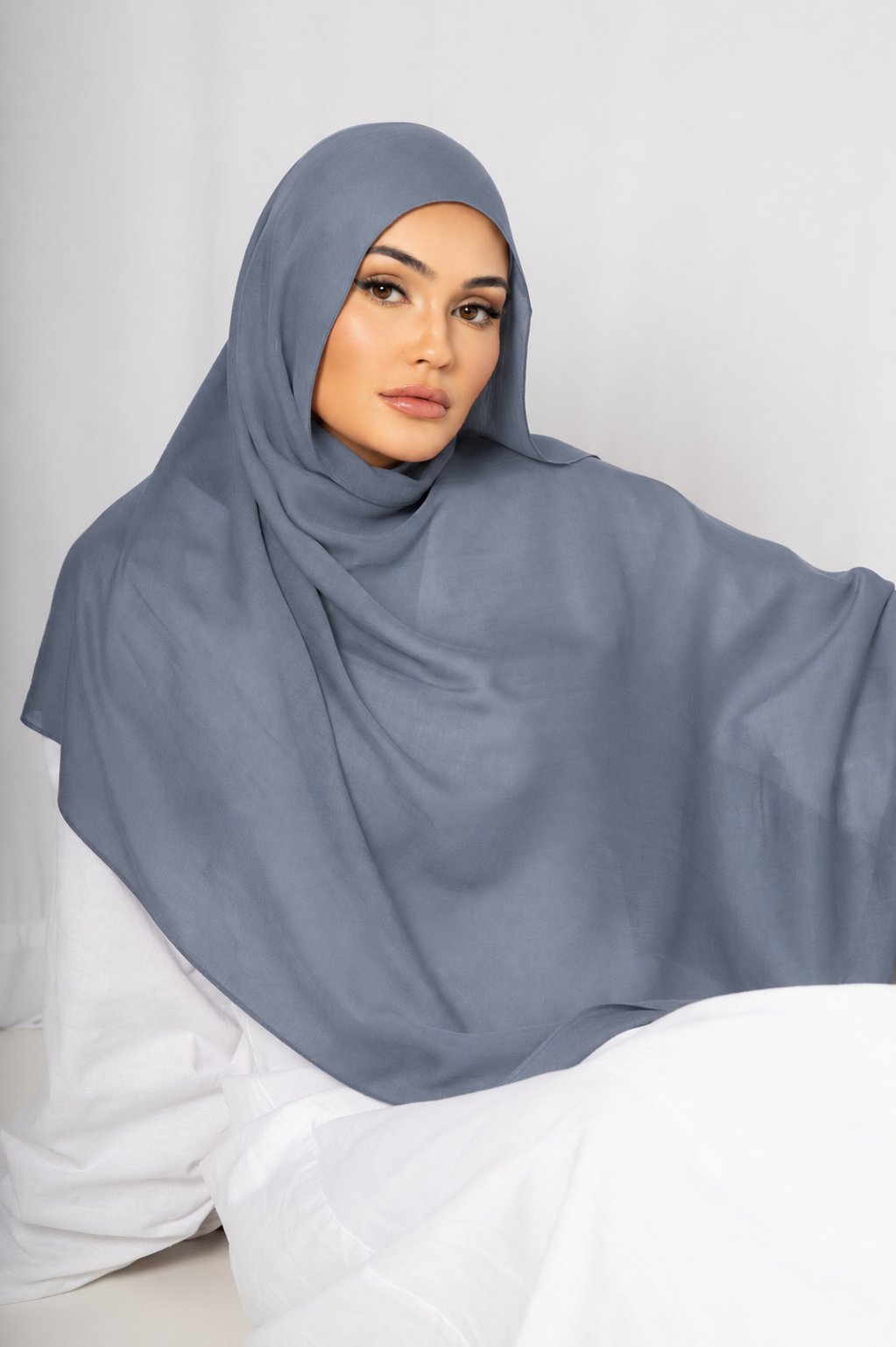 Blue Haze Modal Hijab Comes with Matching Under Cap by Orlena Official