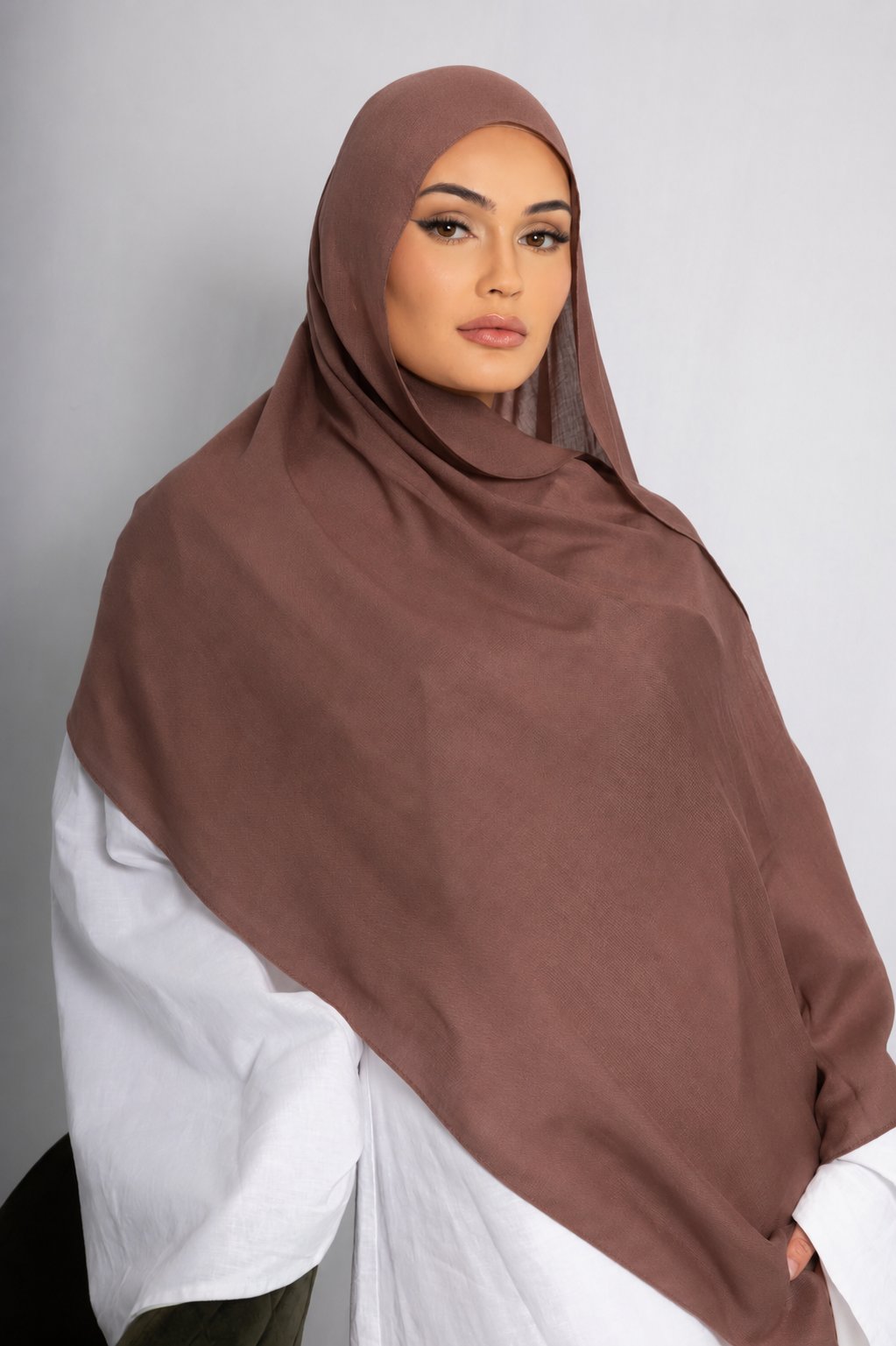 Cinnamon Modal Hijab Comes with Matching Under Cap, view 2