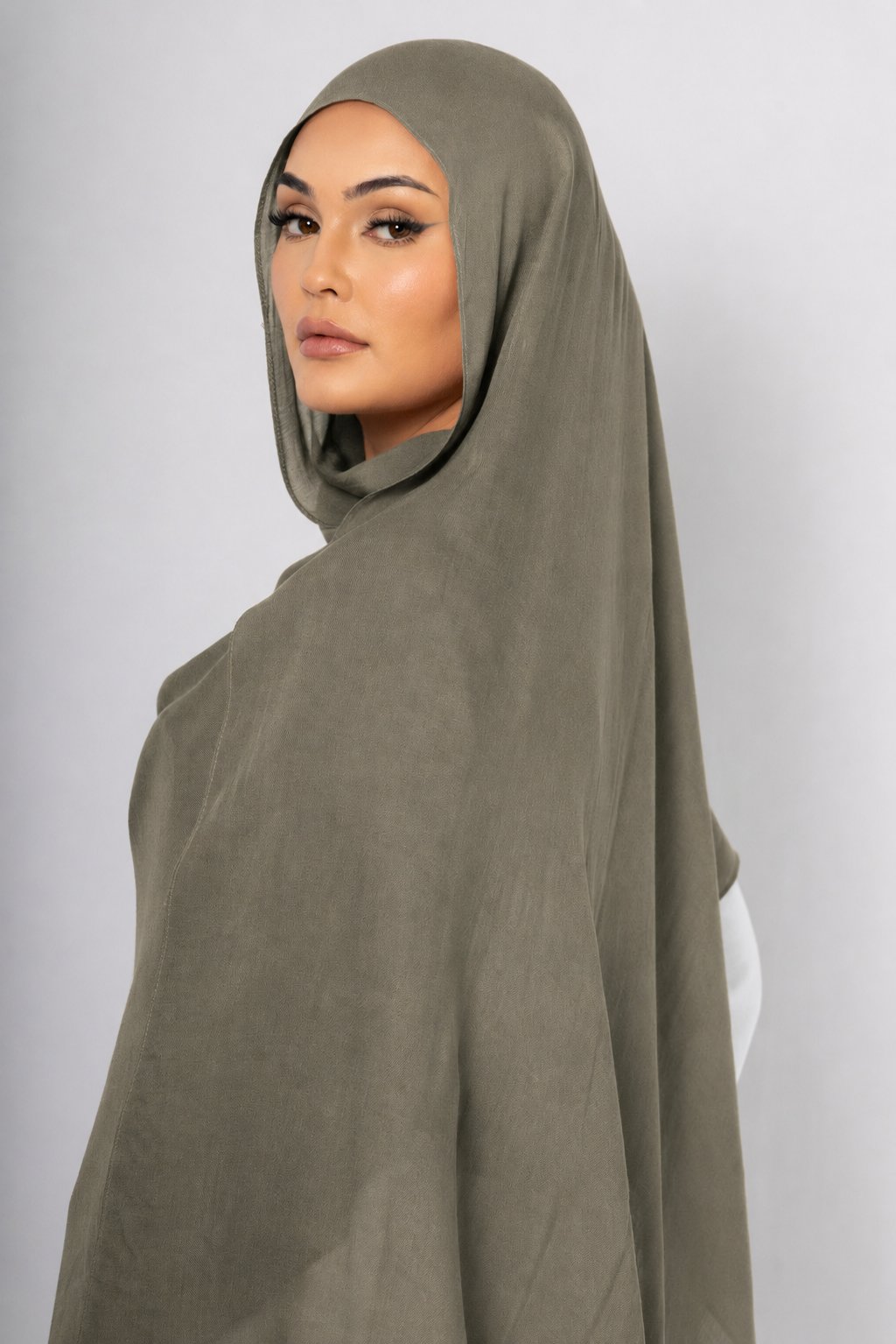 Olive Grove Modal Hijab Comes with Matching Under Cap, view 2