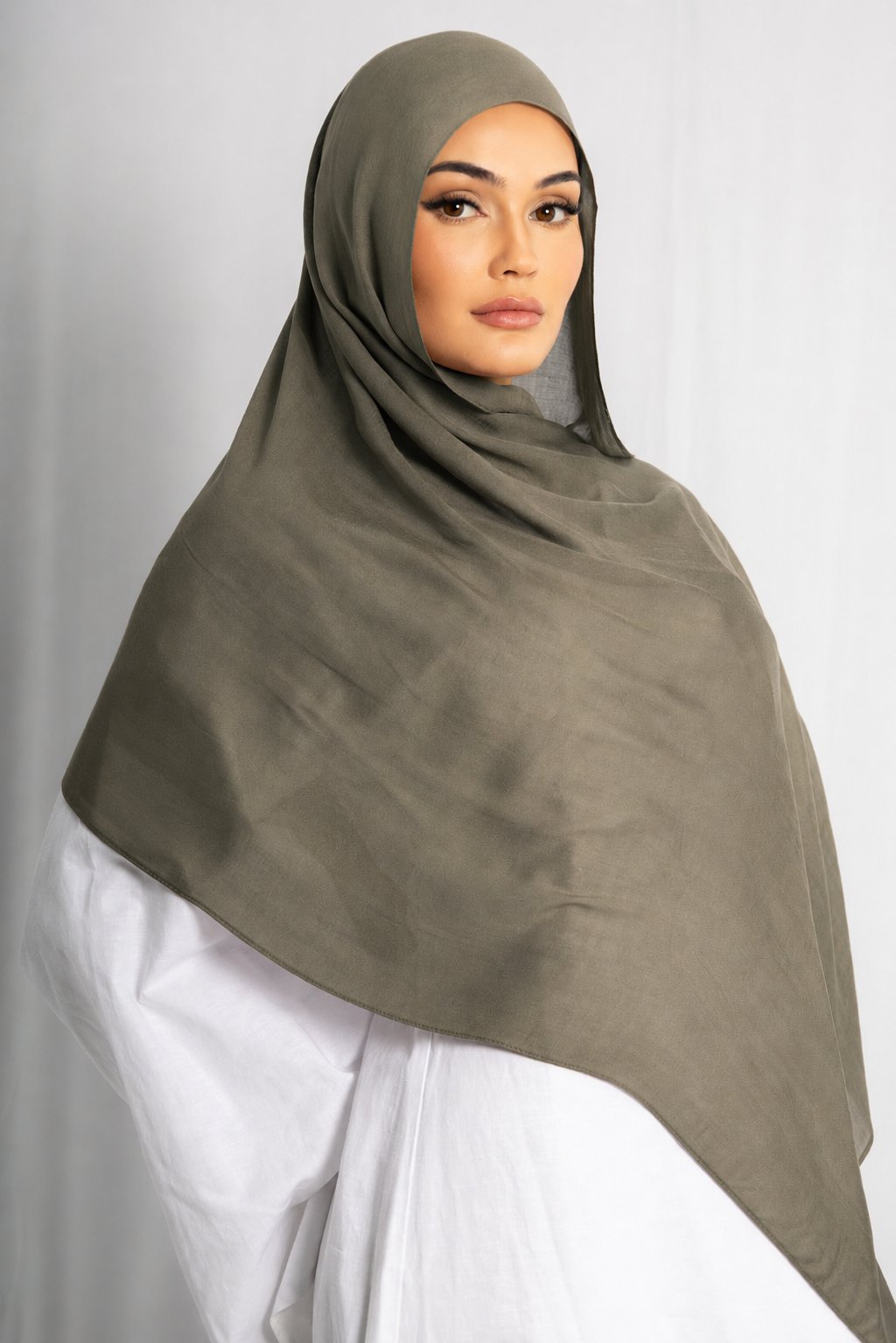 Olive Grove Modal Hijab Comes with Matching Under Cap, view 3