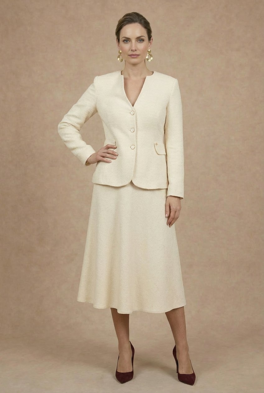MYRIAM - Jupe longue en tweed by Tsaana