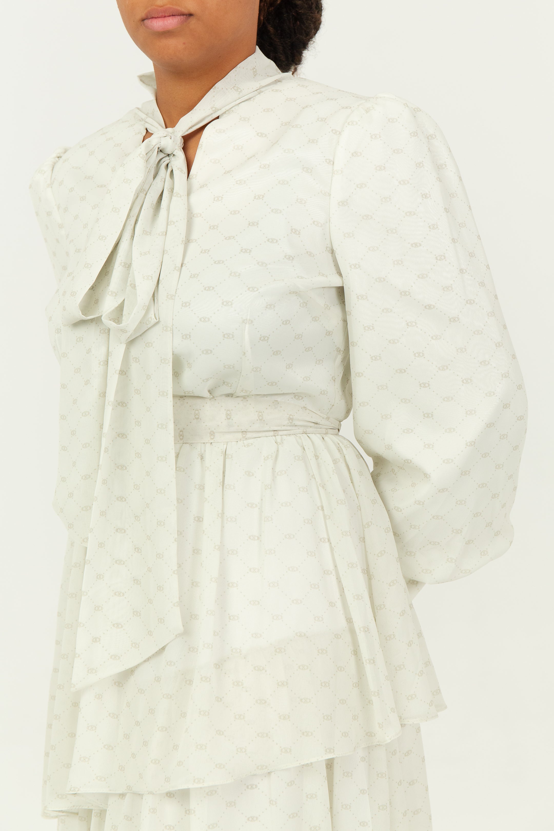 YONAH - Robe longue mousseline cascade maxi imprimé, view 4
