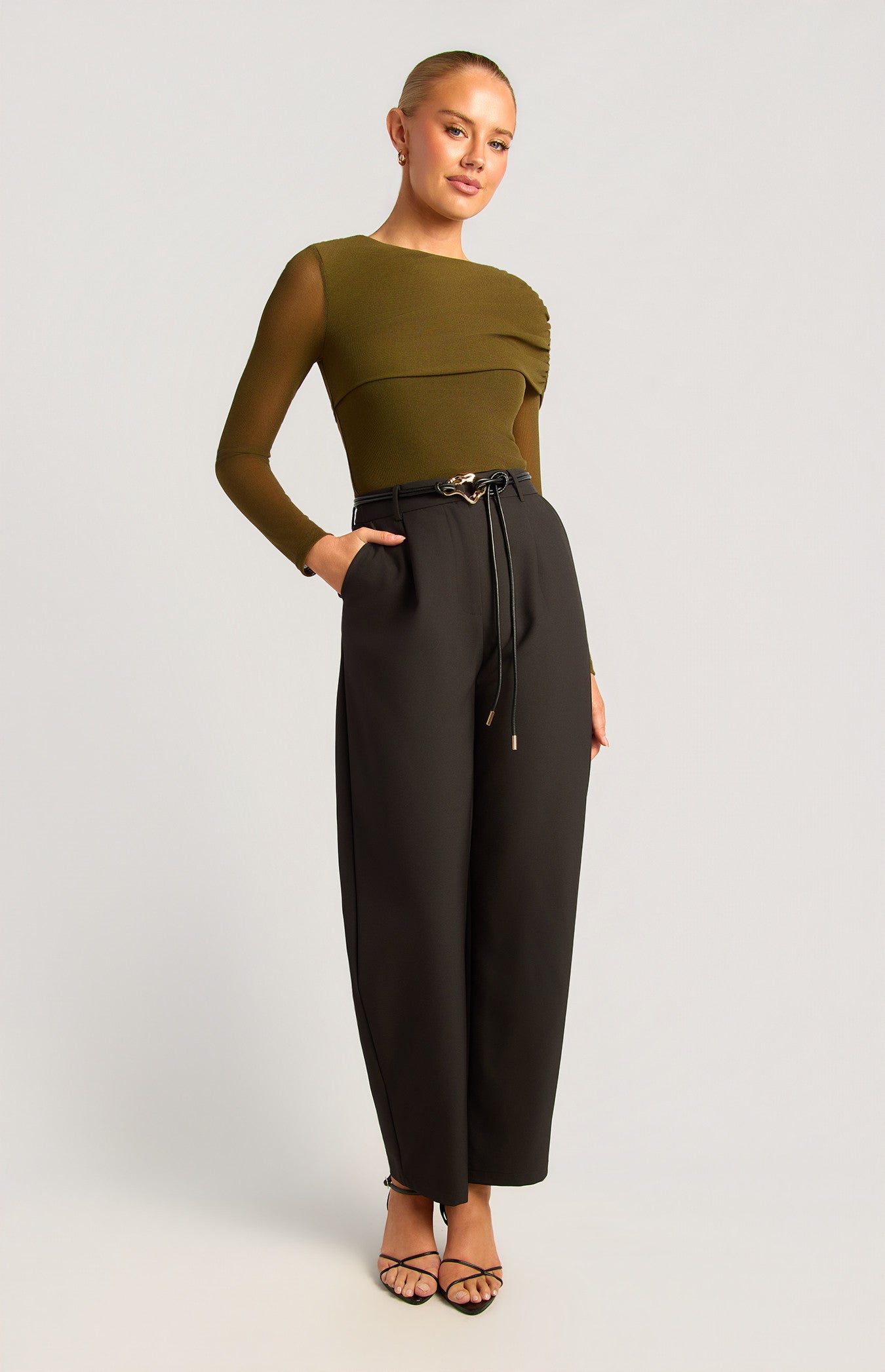 Aurelle Belted Pants by Orlena Official